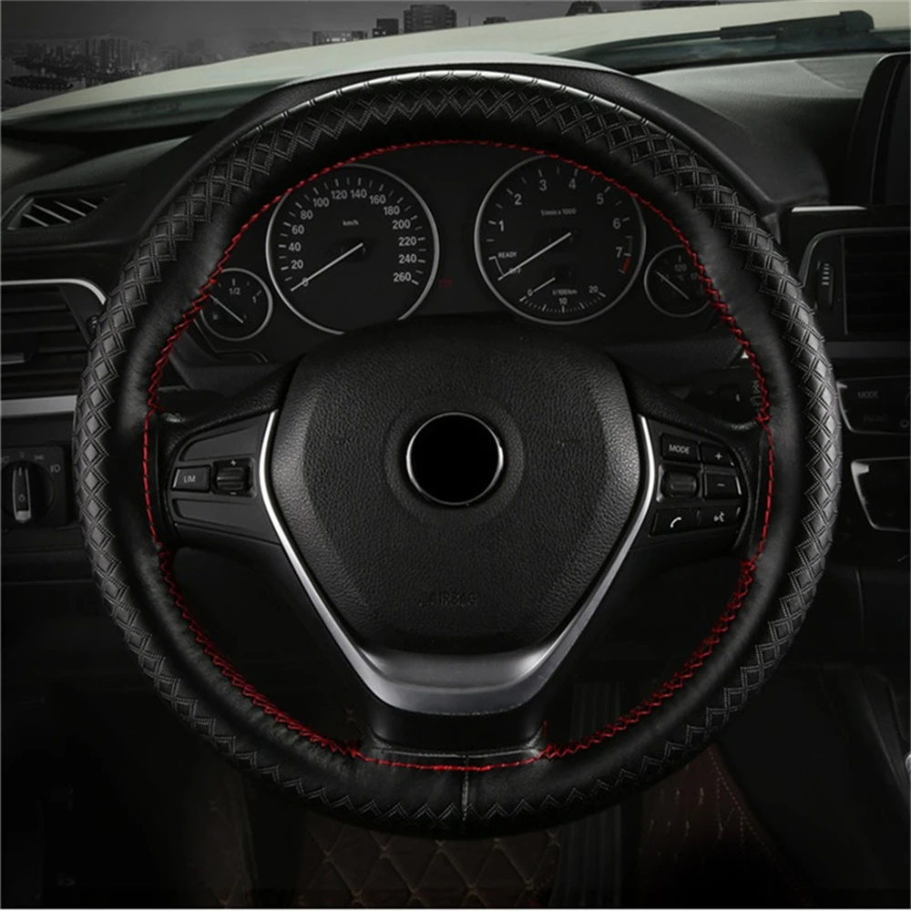 2PCS Car Steering Wheel Carbon Fiber Universal Car Steering Wheel Booster Cover Non-Slip Accessories