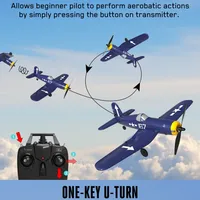 Mini F4U V2 EPP 400mm Wingspan 2.4G 6-Axis Gyro One Key Return Aerobatic Indoor RC Airplane Trainer Fixed Wing BNF/RTF 2