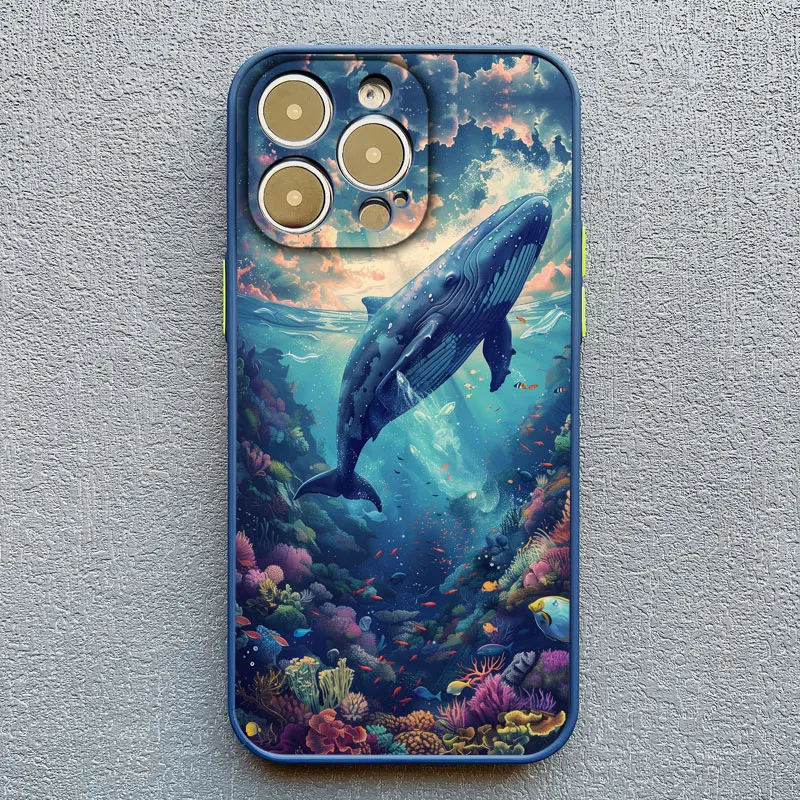 Space Ocean Whale Shark Shockproof Phone Case