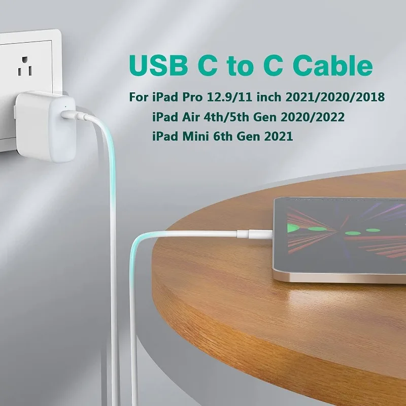 3-Pack 6ft 60W Type C Fast Charge PD USB C to Data Cable for iPhone 15/15 Pro/15 Plus/15 Pro Max, MacBook Pro, iPad Mini