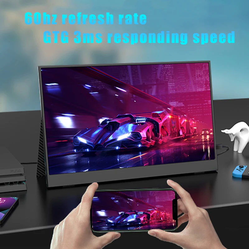 TUHUI ޴ ̹ , FHD 1080P IPS USB-C ̴ HDMI  ÷, ޴, , Ʈ, PC ġ, Xbox PS4/5, 15.6 ġ