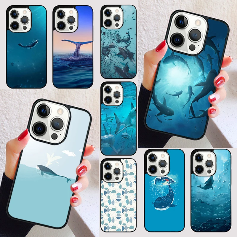 Cover Blue Whale Per Iphone 15 13 12 11 14 Pro Max Mini X Xr Xs Max Se 2020 7 8 15 Plus Custodia Per Telefono