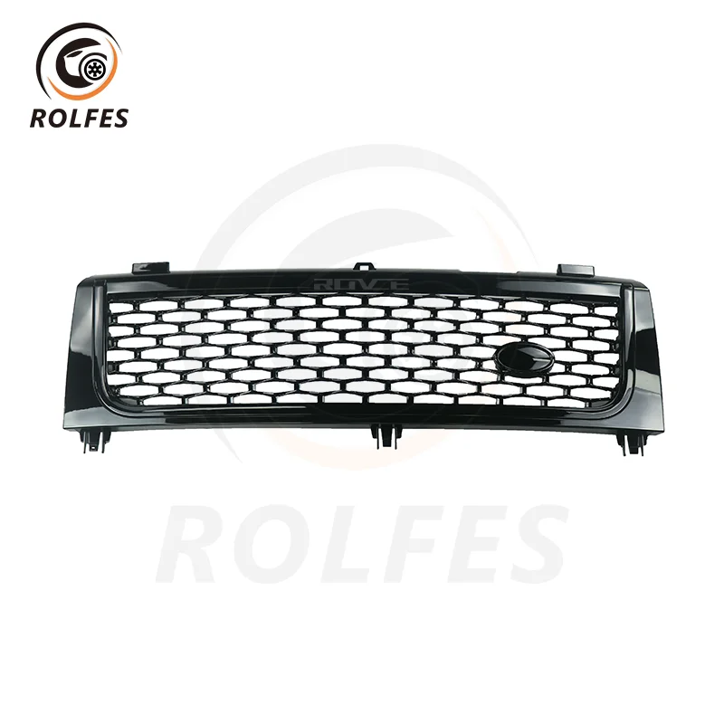 

ROLFES ABS Black/Silver/Gray Style Racing Grille Replacement For Land Rover Range Rover Vogue 2002-2006 Front Bumper Mesh Grills