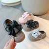 Children's Board Shoes 2024 Spring Autumn New Girls Non-slip Bow Toddler Flats Sequined Princess Loafer Soft-soled 2