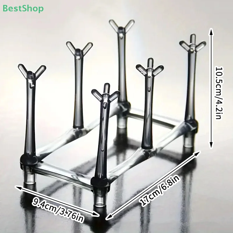 Secador De Botellas Con 6 Estantes De Metal - Escurridor Vertical Para Botellas, Vasos Y Biberones