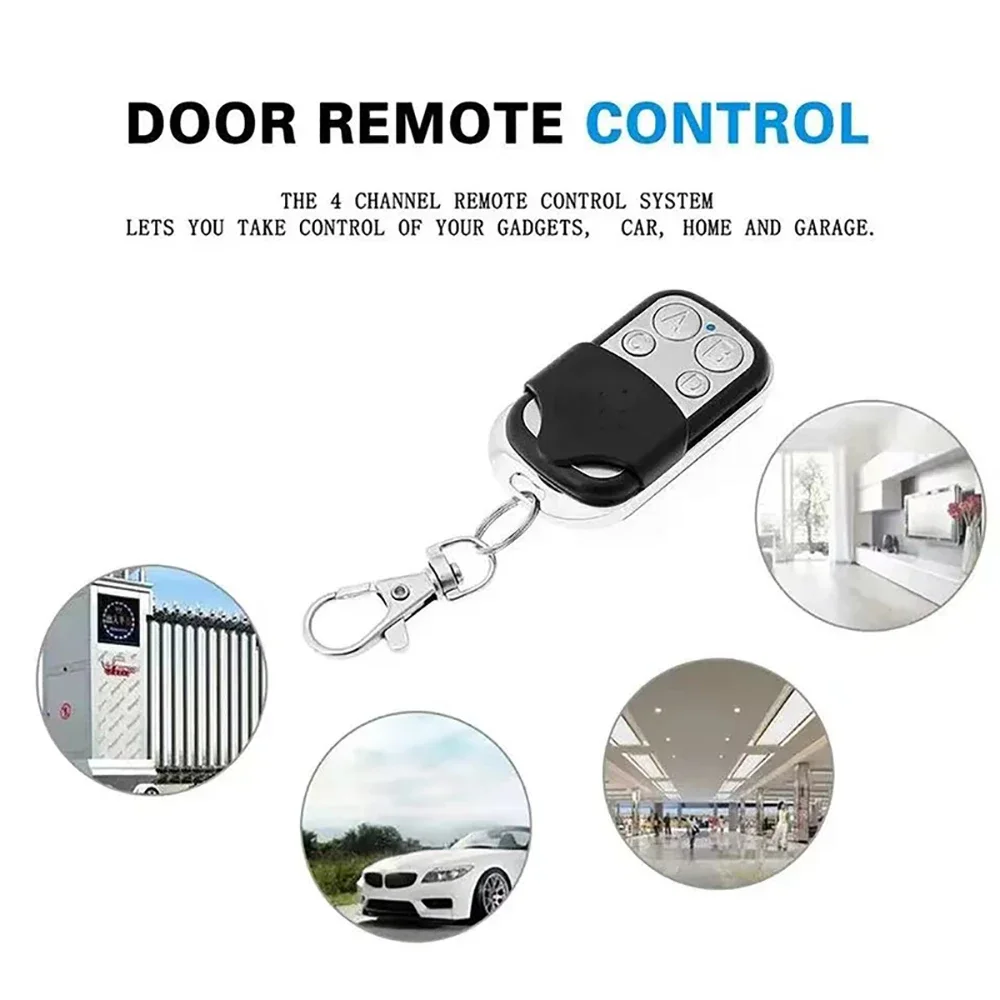 433MHZ Universal Garage Door Opener Remote Control 4 Buttons Fixed Learning Rolling Code Clone Duplicator for Garage