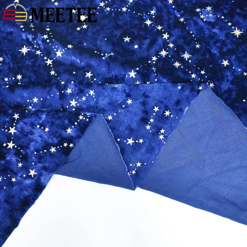 Meetee 45*145cmm 90X145cm 폴리 에스터 스판덱스 의류 직물 의류 드레스 직물 DIY 탄성 벨벳 천 바느질 액세서리