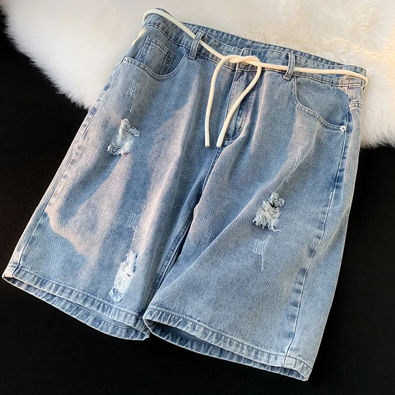 Retro Men's Denim Shorts Summer Oversize Shorts Summer Joggers Men Baggy Shorts Men Fashion Streetwear Harajuku Hip Hop Shorts