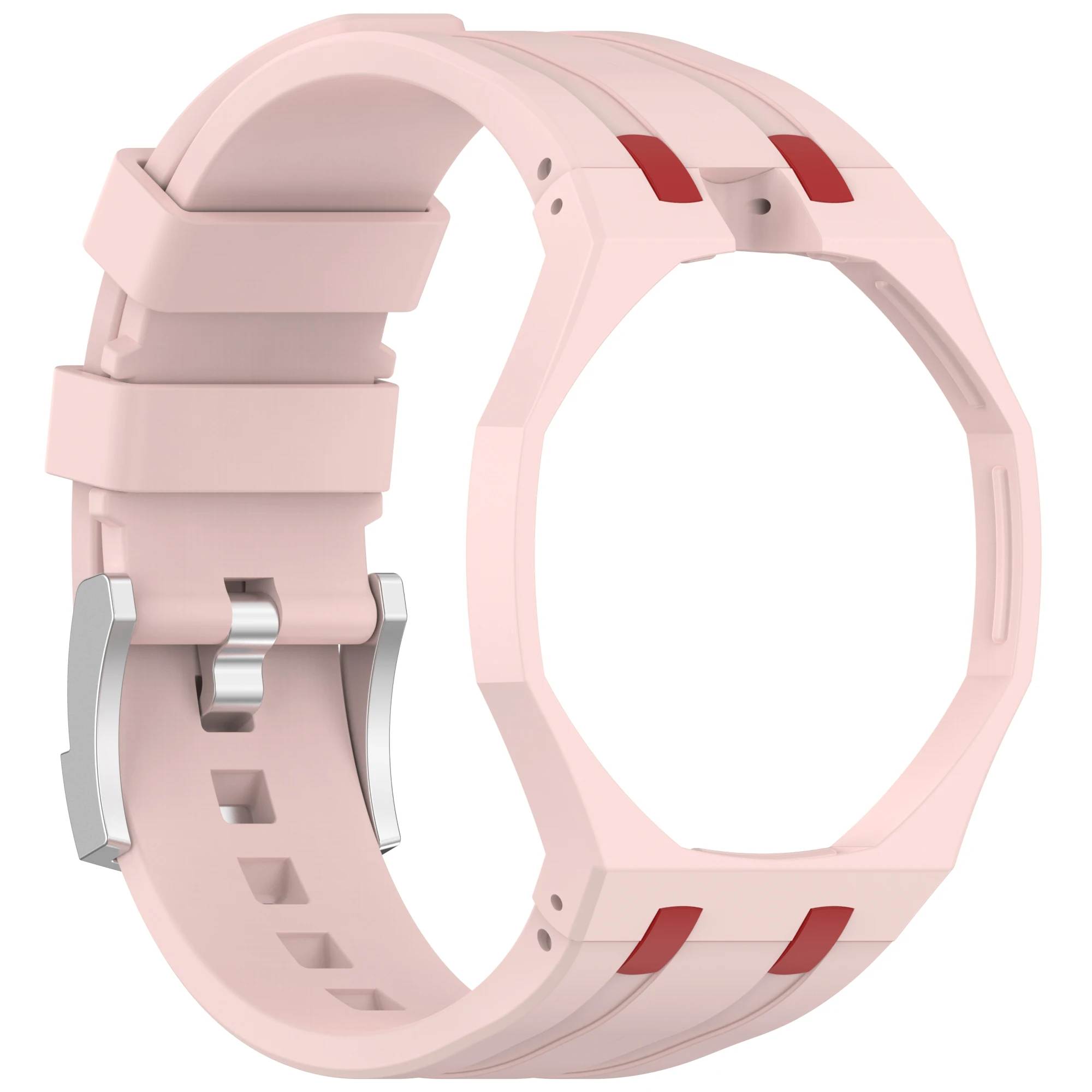 Silicone Strap with Integrated Watch Band and PC Case Accessories