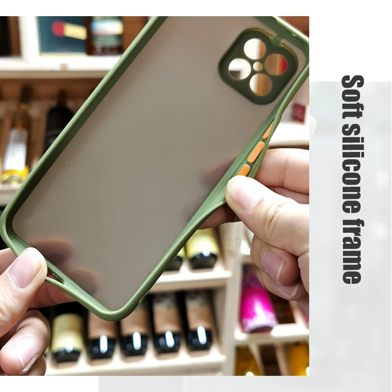 Matte Translucent Silicone Bumper Armor Case