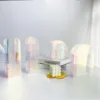 Acrylic vase 3D Geometry Acrylic Flower Pot Nordic Flower Wave Shape Not Fragile Flower  Holder Home Decorat 1