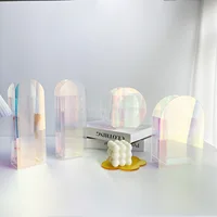 Acrylic vase 3D Geometry Acrylic Flower Pot Nordic Flower Wave Shape Not Fragile Flower  Holder Home Decorat 1