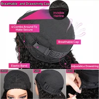 Vague de corps demi-perruque cheveux humains sans colle perruque cheveux humains prêt à porter 3 en 1 demi-perruque avec cordon 250 densité demi-perruques 5