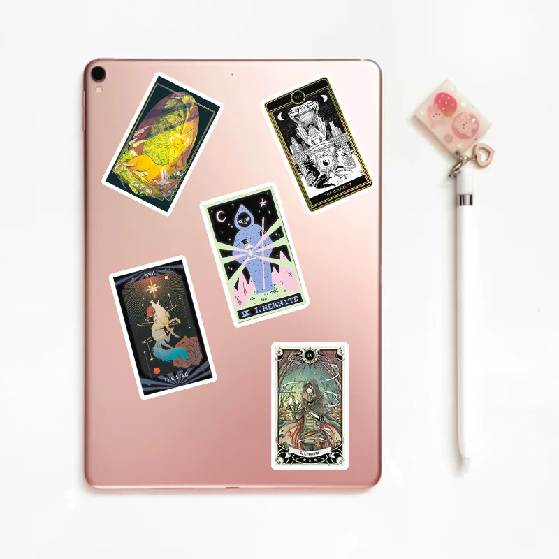 10/20/50pcs Myth Tarot Stickers DIY Laptop Notebook Scrapbook Stationary  Decal Magic Astrology Divination Sticker