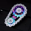 Relieve pressure on chain fidget spinner metal toys with gear chain teeth flywheel and sprocket chain wobble 1