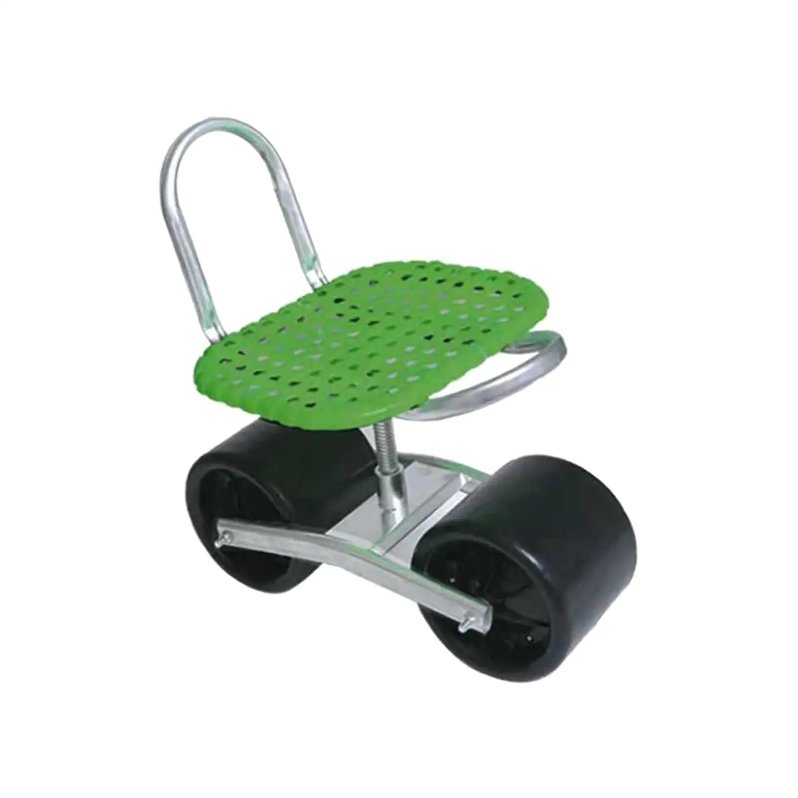 Rolling Garden Stool Cart Wheels Adjustable Garden Work Seat 360&deg; Rotating Lawns Picking Yards Adjustable Swivel