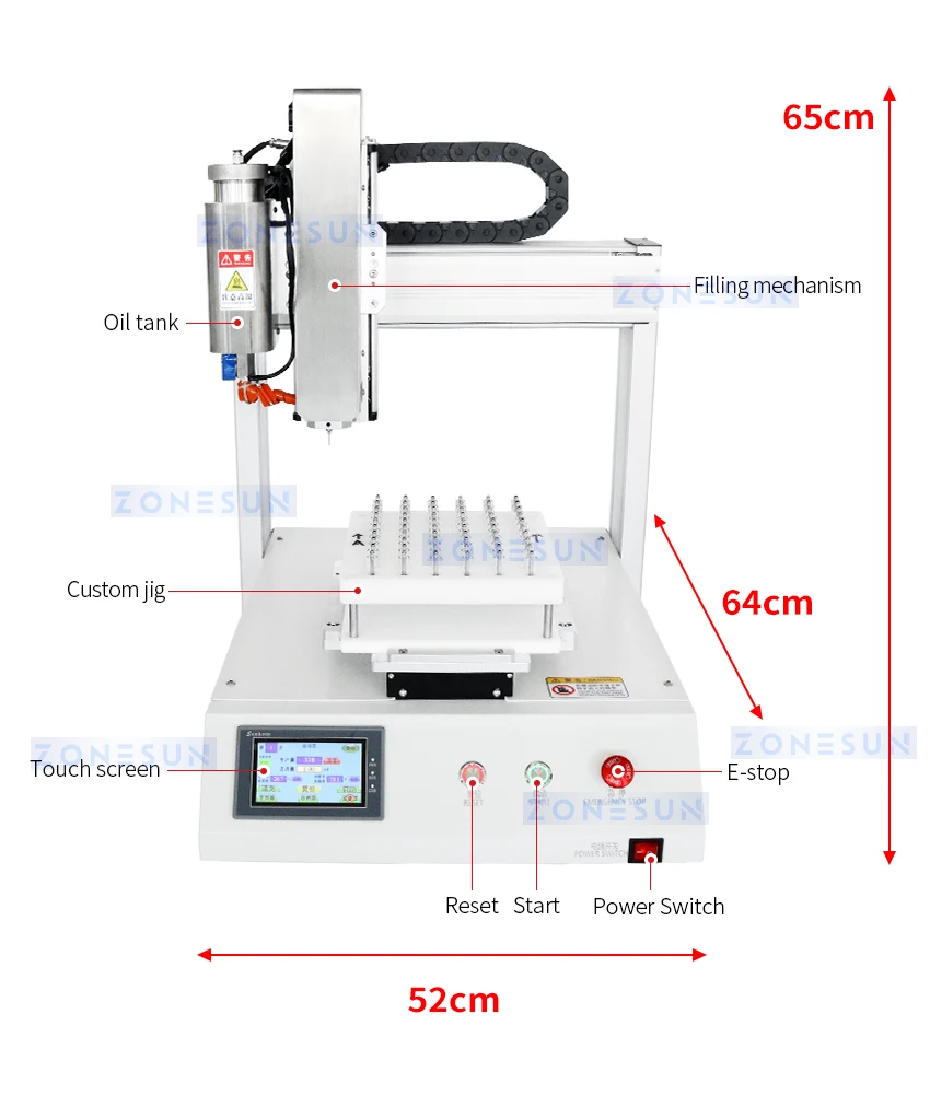 ZONESUN ZS-EL221 Automatic oil Cartridge Filling Machine