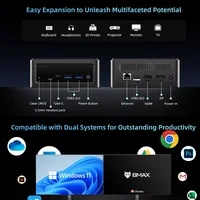 Mini PC BMAX B9 Power, Intel Core i9-12900H, 14 cœurs, max 5,0 GHz, 24 Go de RAM, 1 To SSD, WiFi 6, Bluetooth, HDMI, USB 5