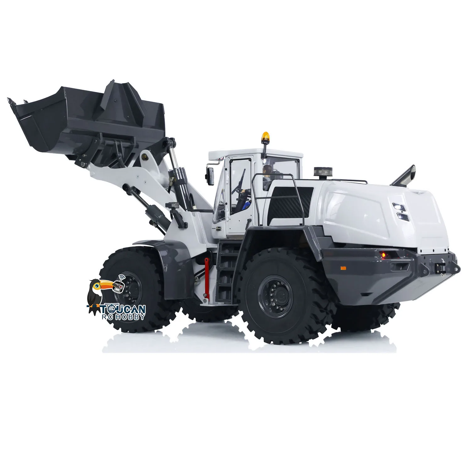 1/14 Metal 580 XDRC Hydraulic RC Loader RTR Remote Control Painted Finished Sound Light System Car High Low-Speed Toys for Boys 6