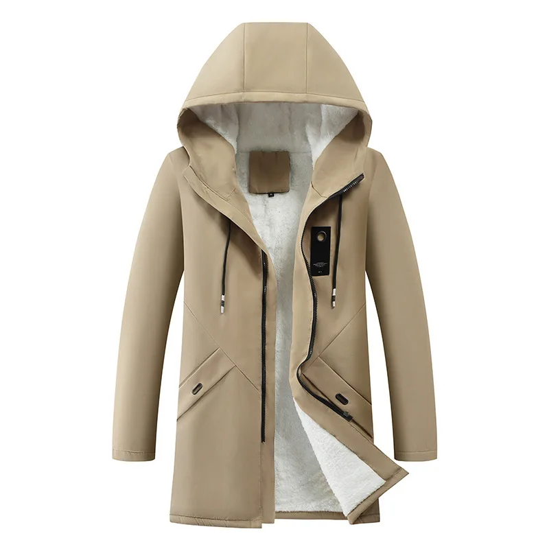 Down Jacket Outdoor Leisure Winter Medium and Long Section Cotton Men's Clothes Clothing Large Size