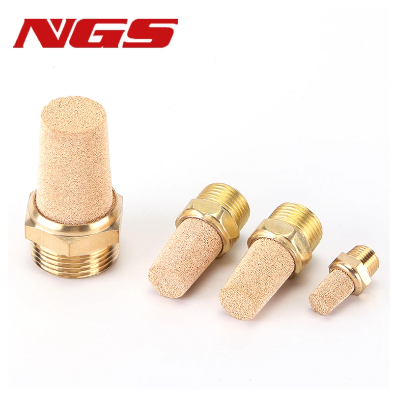 Pneumatic Exhaust Muffler Noise Redauce for Pneumatic Muffler Silencer BSL-01 Brass Air Exhaust Copper Joint BSP 1/8'' 1/4