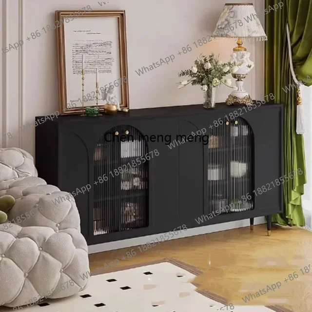 ตู้เก็บของดีไซน์หรูหราทันสมัย สไตล์นอร์ดิก สีดำ ตู้เก็บของในครัว ตู้ไม้ ตู้เสื้อผ้า เฟอร์นิเจอร์ 1