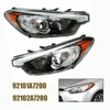 Headlight For 2014-2016 KIA Forte Forte Koup Forte5 Halogen Driver Left Side Front Lamp Chrome Passenger Side Headlight LH+RH 3