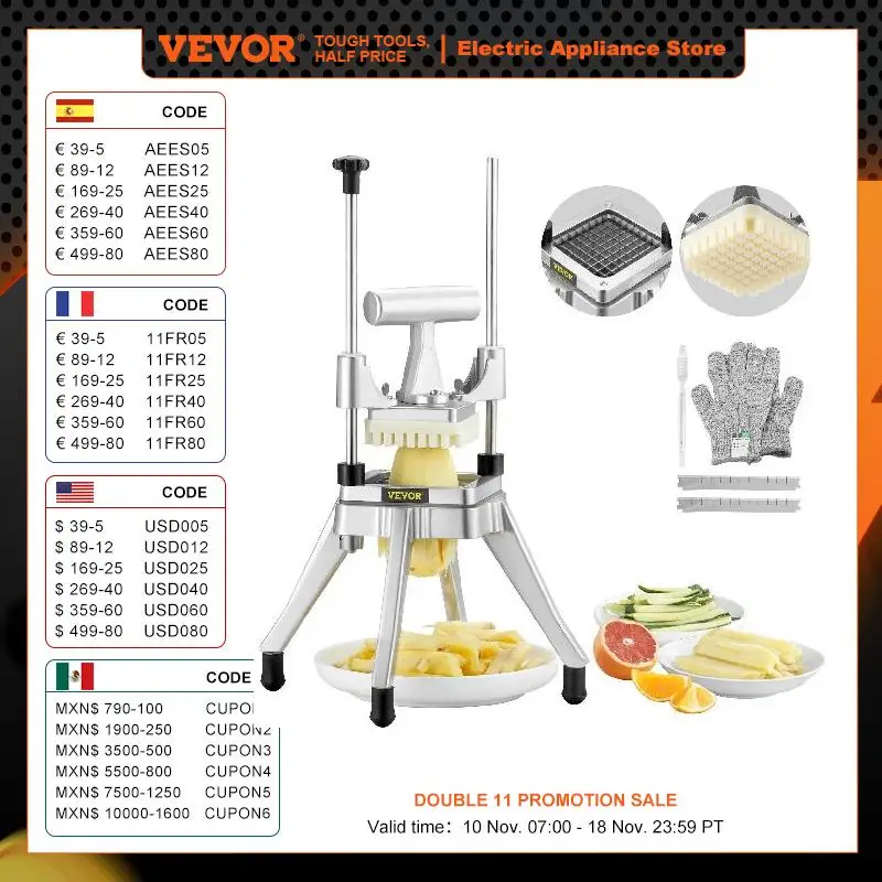 3/8 1/4 Inch Manual Fruit Vegetable Dicer Cutter Commercial Food Cutter Stainless Steel Slicer For Home Restaurant Kitchen vegetable slicer fruit slicer vegetable cutter food slicer food processor
