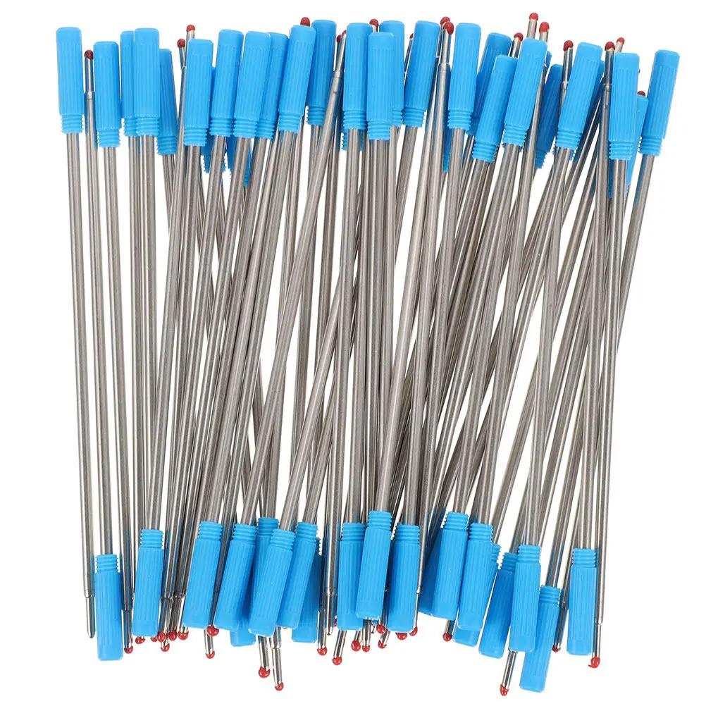 30Pcs 블루 볼펜 리필 크리 에이 티브 부드러운 쓰기 사무실 학교 가정용 학생 노트 리필 대량 파티 선물