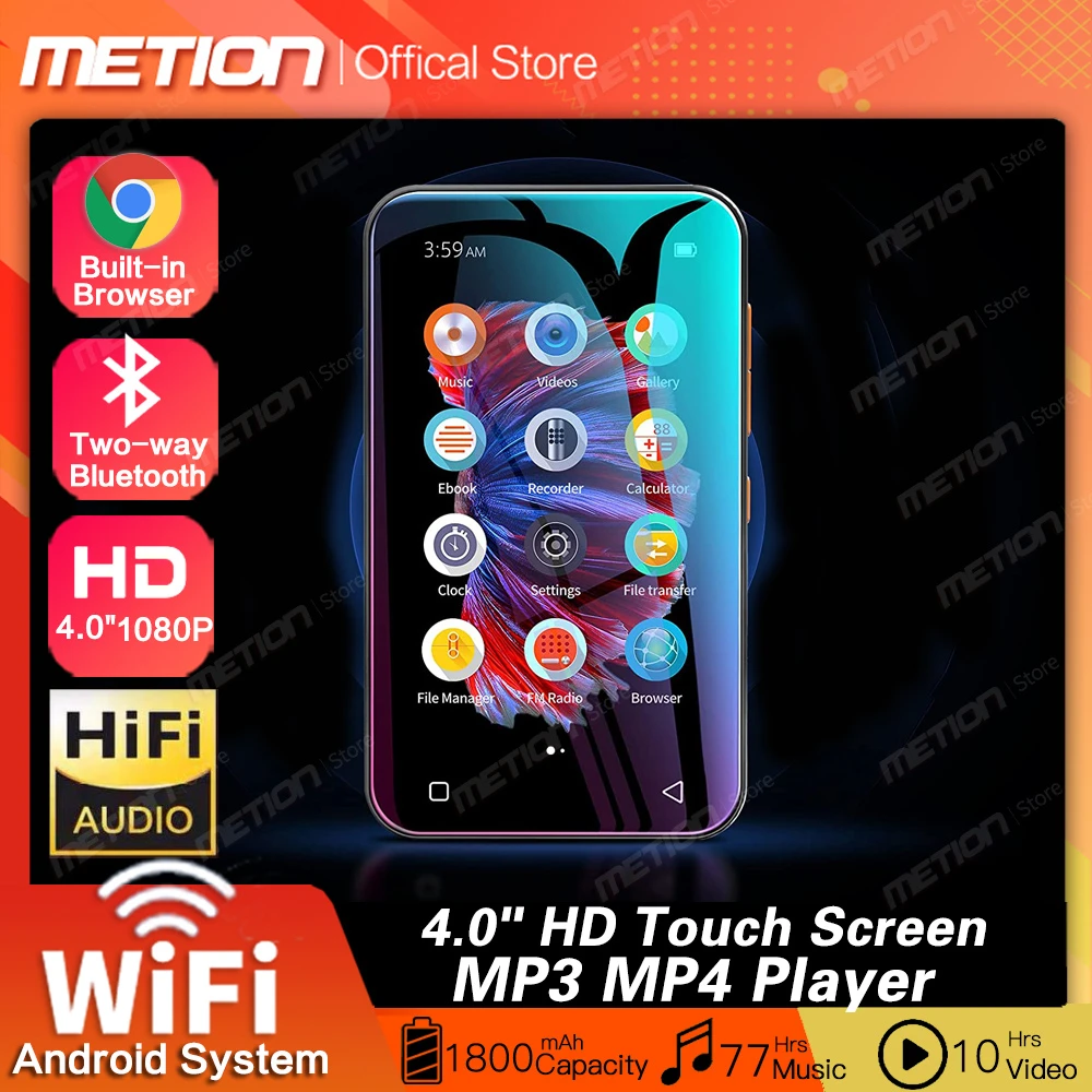 High Quality Mp3 Player Bluetooth 4 Inch Full Touch Screen Mp4 Mp3