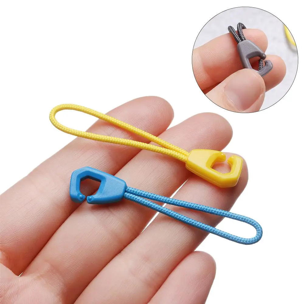 10PCS 5 Colors Zipper Pull Cord Rope Pullers Sliders Zip Puller