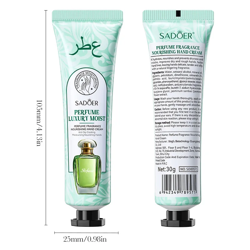 SADOER Perfume Fragrance Nourishing Hand Cream Moisturizing Anti-peeling Anti-wrinkle Hand Skin Care Products