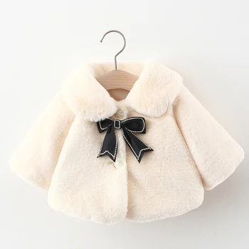 2025 Winter Faux Fur Christmas Princess Cloak Coat for Baby Girls 1
