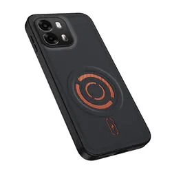 Luxury Magnetic Silicone Shockproof Protective Phone Case Cover for OPPO A6t Pro (Kjb xk - Black)