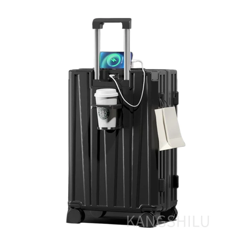 New Carry-on Case 20''24''26''28''-Inch Travel Suitcase With Wheels Roller Luggage Multi-Functional Password Trolley Case Zipper