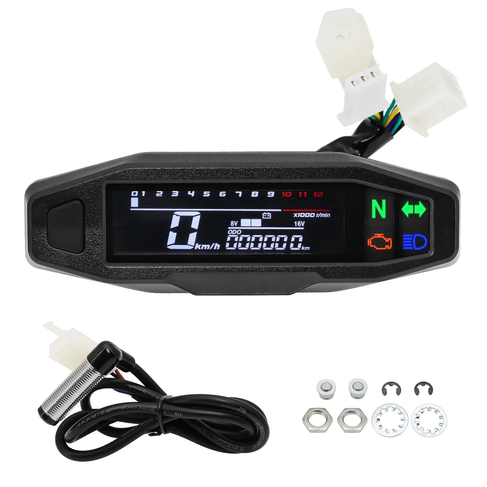 Moto Dashboard Digital Motorcycle Speedometer For Russian KR200 Speed ...