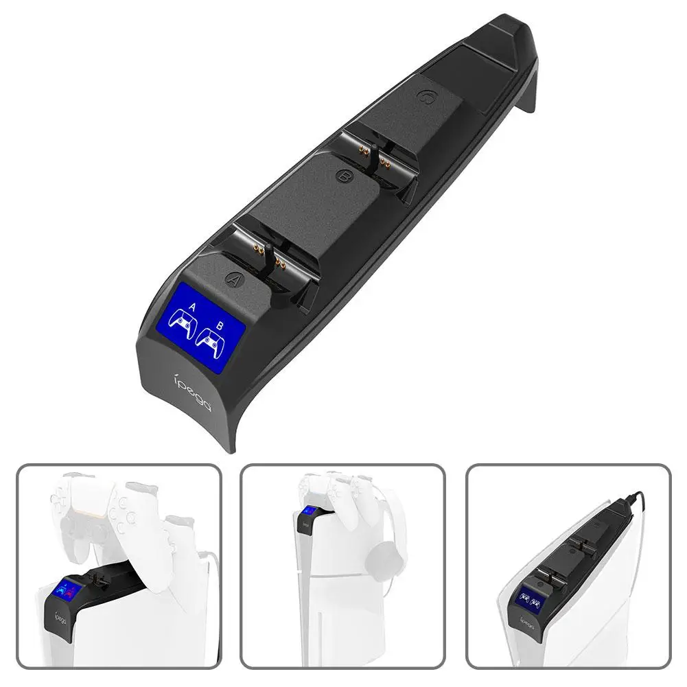Per Ps5 Slim Host Controller Stazione Di Ricarica Doppio Caricatore Per Accessori Console Ps5 Slim L4B8