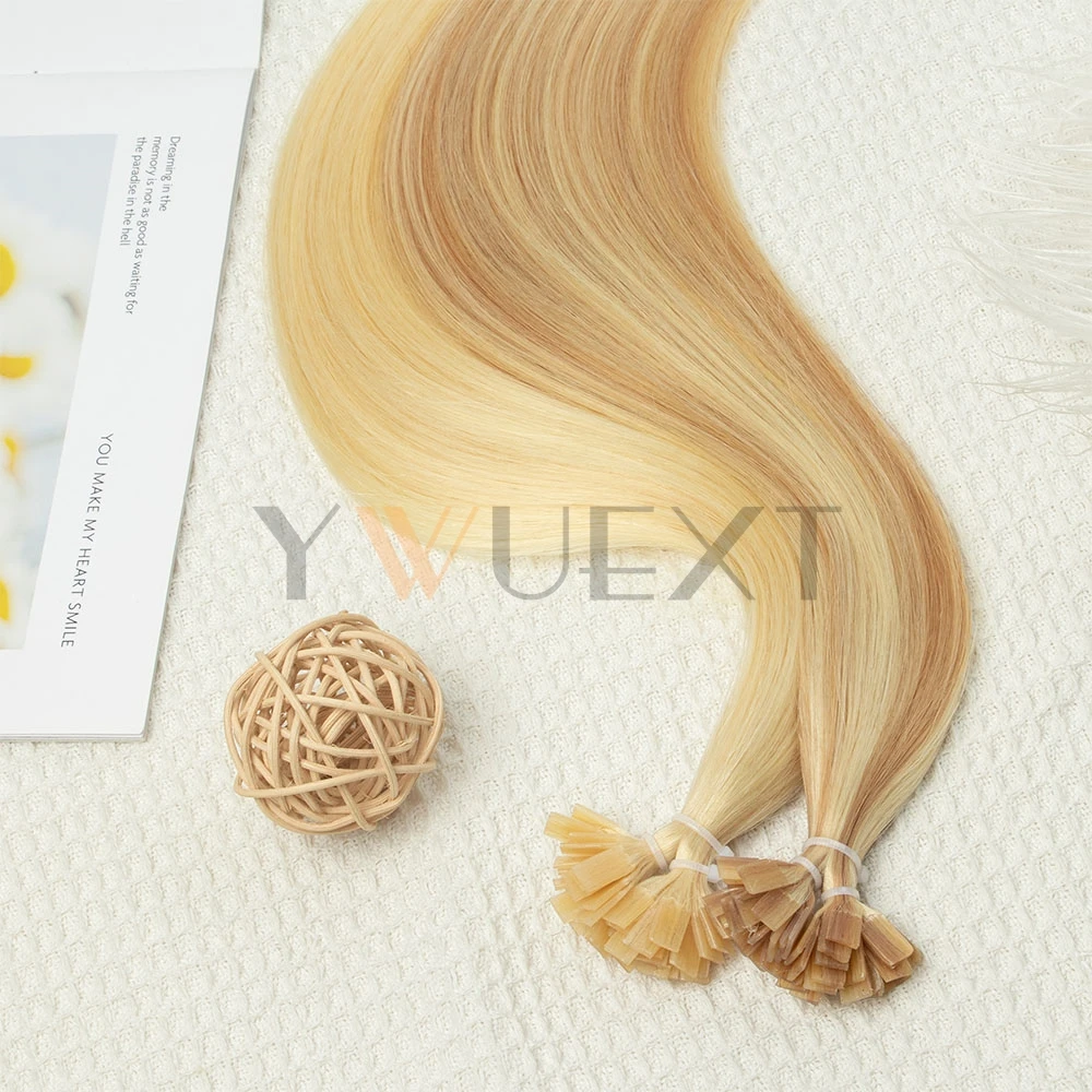 퓨전 플랫 팁 인간의 머리카락 확장 자연 스트레이트 헤어 12 -24 케라틴 캡슐 헤어 50pcs 기계 레미 헤어 여성용