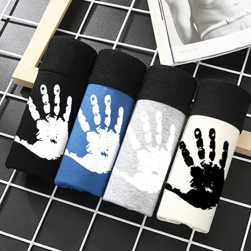 2022New 4pcs/lot Boxers Men Underwear Boxer Shorts men Panties boxers homme Underpants Men Cotton Breathable Shorts Men Printing