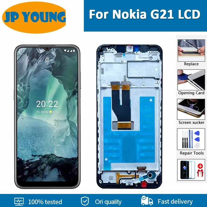 Lcd Originale 6.5 ''Per Nokia G21 Display Lcd Touch Screen Digitizer Assembly Lcd Parte Di Riparazione Per Nokia G21 Lcd Ta-1418 Display