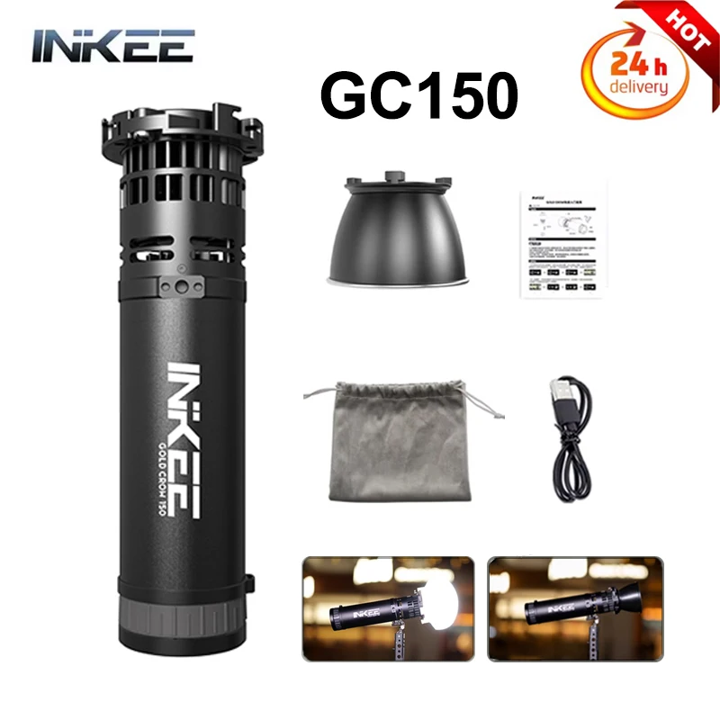 【美品】INKEE GC150 150W 撮影用LEDビデオライト INKEE GC150 150W Studio LED Video Light Waterproof Bowens Mount