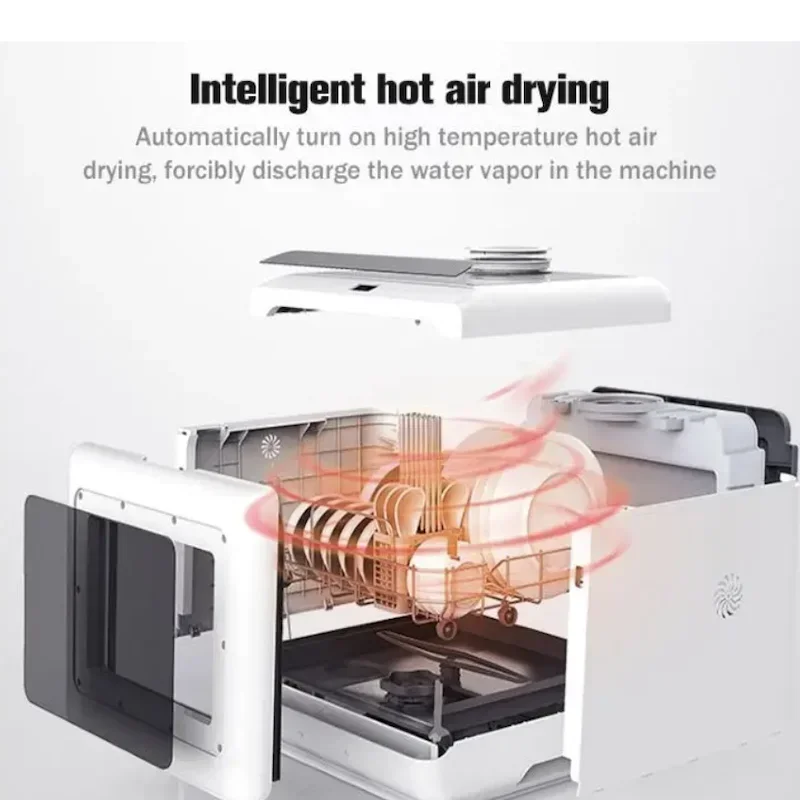 Dish Washing Machine Large Capacity Portable and Movable Household Free installation Free Hand Desktop Dishwasher 3