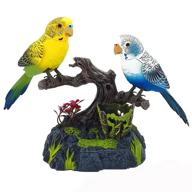 Talking Parrot Cute Electric Battery Operated Control Voice Simulation Parrots Sparrow Bird Repeats What You Say Electric Toy 3