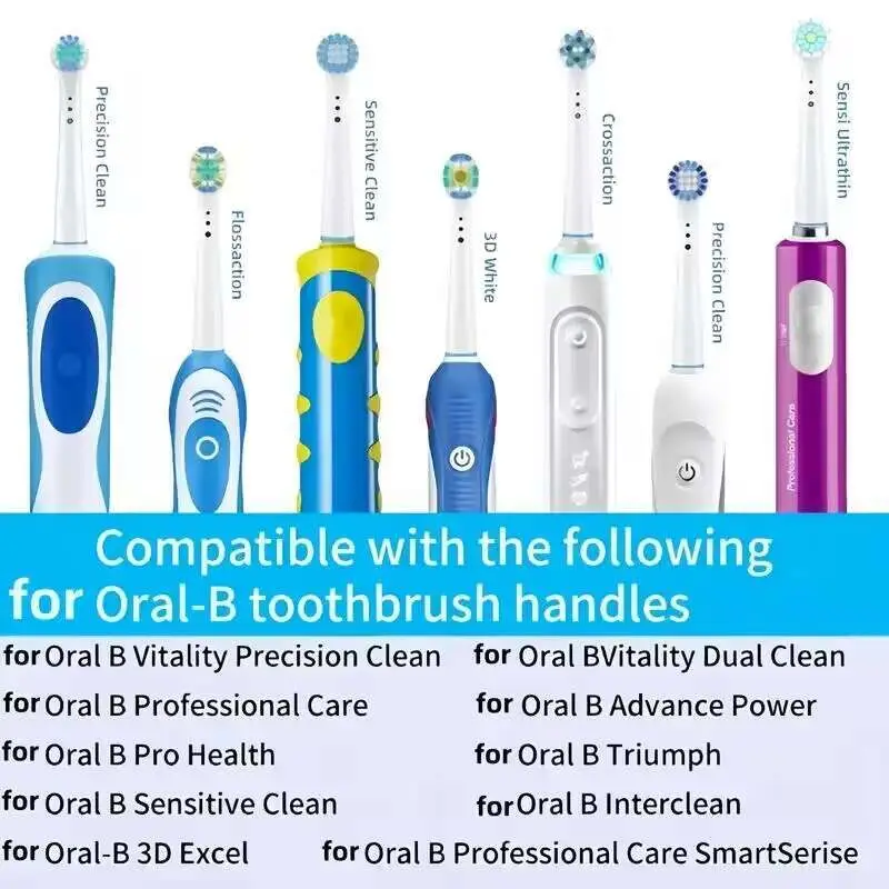 Toothbrush Heads Oule B electric toothbrush head p2/4000/3757/d12/33766 soft bristled Compatible with Borang universal