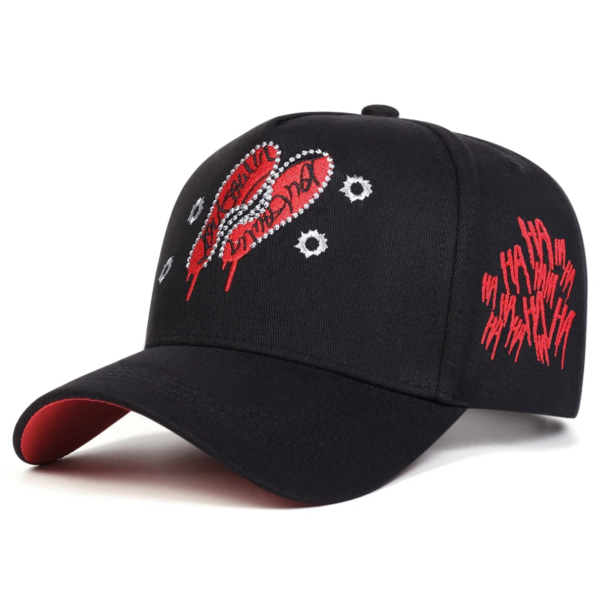 Unisex-Baseballmützen mit Fußabdruck-Stickerei, für Frühling und Herbst, für den Außenbereich, verstellbare Freizeithüte, Sonnenschutzhut, Sportmütze