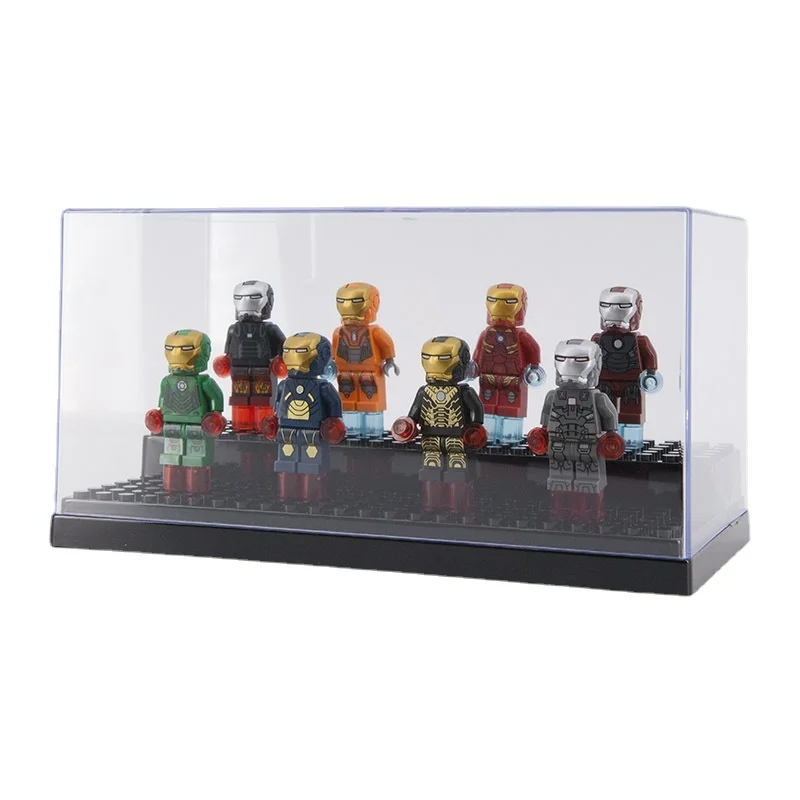

Two-layer Building Block Particle Step Display Box Miniature Toy Acrylic High-transparency Dust-proof medieval Storage Box