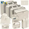 7Pcs Set Travel Organizer Storage Bags Suitcase Packing Cubes Set Cases Portable Luggage Clothes Shoe Tidy Pouch Folding 1