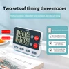 Digital Kitchen Timer 3 Storage Memories Timer Dual groups Independent/Alternating cycle timing Alarm Clock Mute Flashing Timer 2