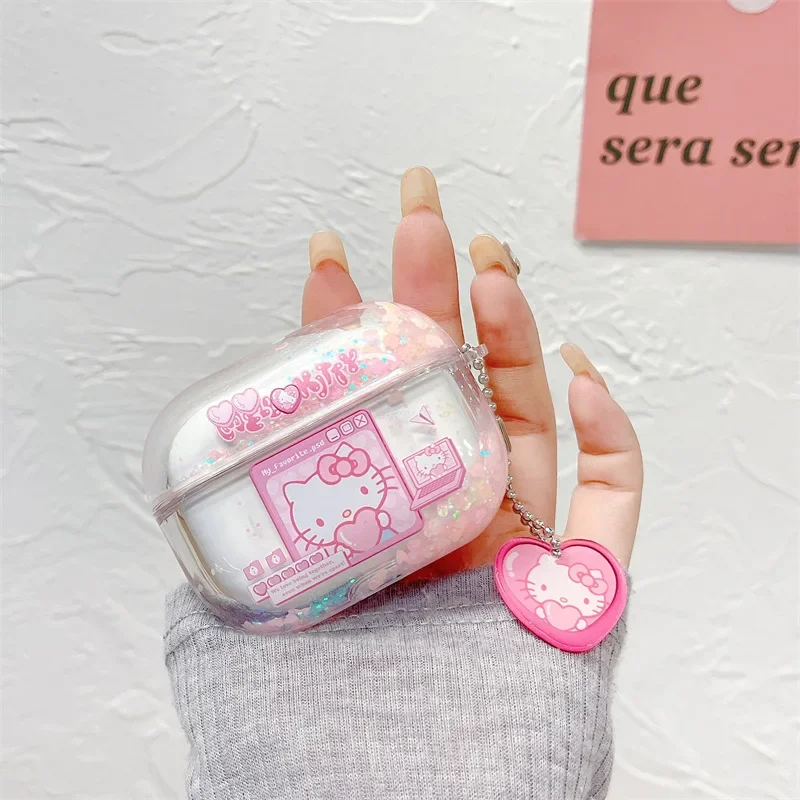 Earphone Case Hello Kitty Earphone Case for Airpods 1 2 Generation Pro 3 Protective Cases Bluetooth Headset Cover Thick Silicone Shockproof