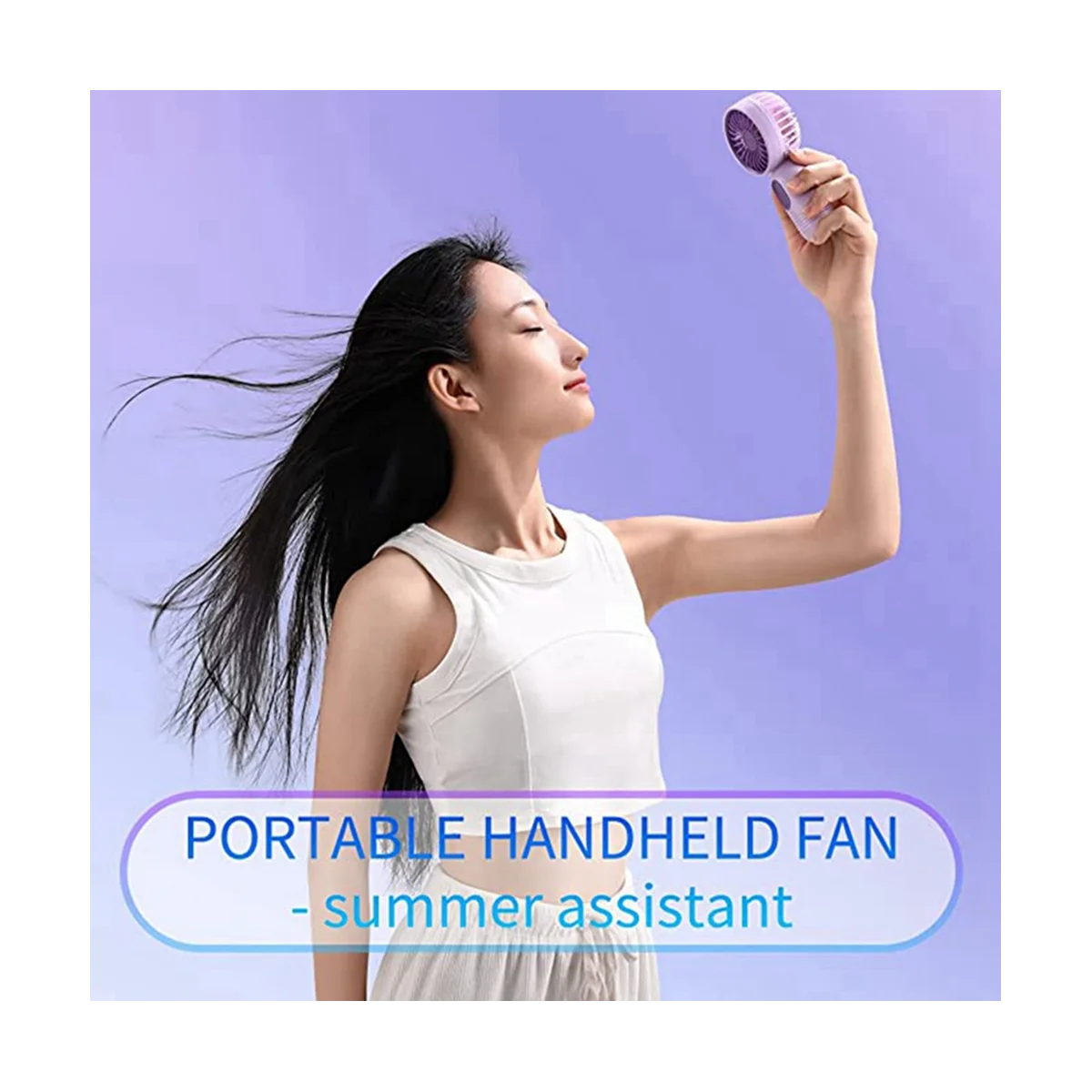Portable Handheld Mini Fans, USB Rechargeable Personal Fan for Travel/Camping/Outdoor/Home/Office 2PCS